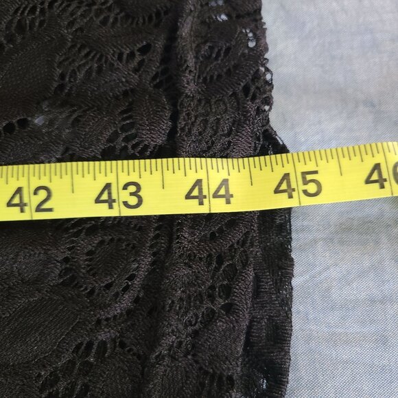 Little Black Dress Lace Empire Waist 3XL Scoop Neck 3/4 Sleeves Midi Length - Picture 9 of 9